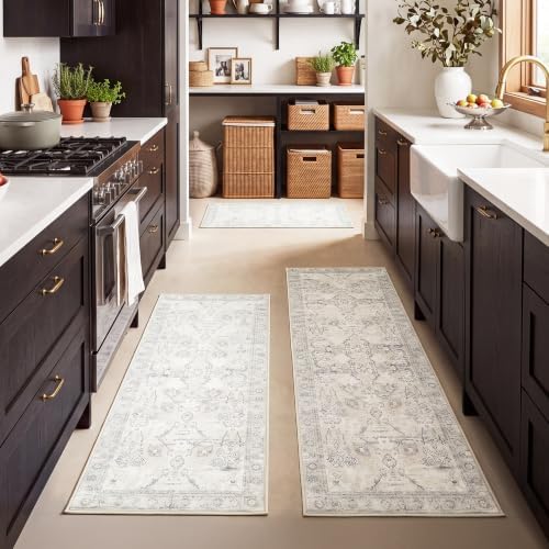 GRANNY SAYS Boho Kitchen Rug Set of 3, Anti Fatigue Kitchen Mats Non Slip