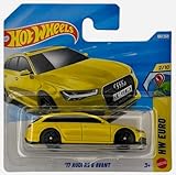 Hot Wheels - '17 Audi RS 6 Avant – JJJ33 – HW Euro 2/10 – Short Card – Giallo – McLaren Hypercar – Modello licenza ufficiale – Mattel 2026 (66/250) – 1:64