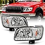 ACANII - For 2001-2004 Toyota Tacoma LED DRL Headlights Headlamp Built In Corner Lights Left+Right Driver&Passenger Side