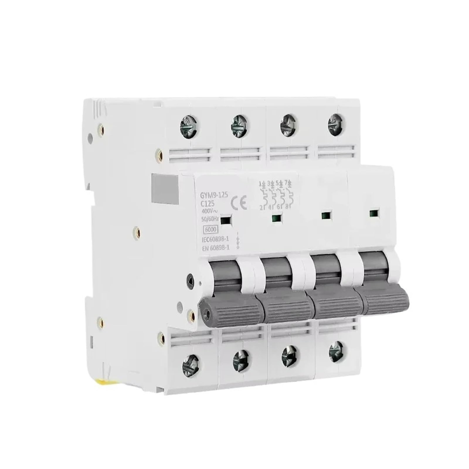OSHZIKJII Breaker 80A 100A 125A 1P 2P 3P 4P AC 230V 400V 6KA(3P,C125A)
