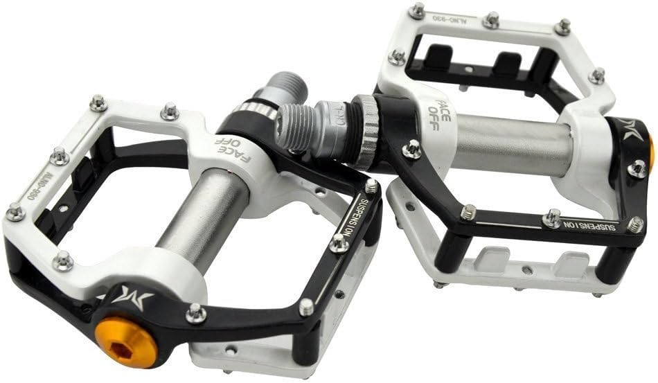 Redlution Bike Pedals Aluminum Alloy CNC bearing Shock Absorption Bicycle Cycling Pedals for Mountain And Road,1 Pair (Black) - Image 3