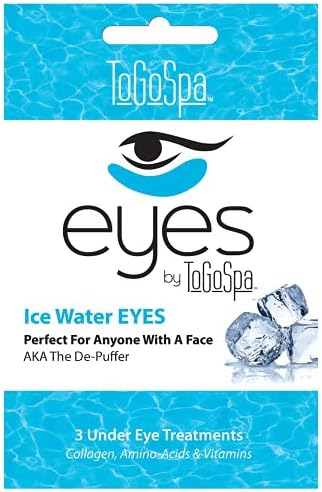 Ice Water EYES by ToGoSpa – Premium Anti-Aging Collagen Gel Pads for Puffiness, Dark Circles, and Wrinkles – Under Eye Rejuvenation for Men & Women - 1 Pack - 3 Pair