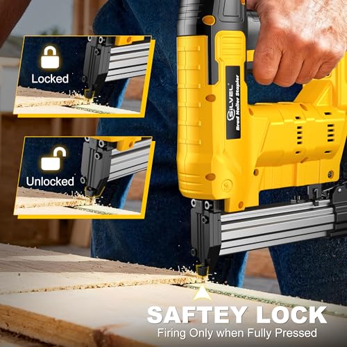 image for Silvel 21v Cordless Nail Gun, 2-in-1 Electric Brad Nailer Stapler Gun 