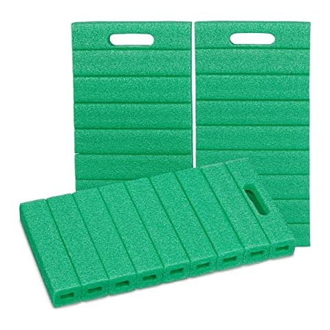 Relaxdays Kniekissen 3er Set, Gartenarbeit & Werkstatt, schonende Kniepolster, HBT: 4 x 39,5 x 20 cm, Kniebretter, grün Cover