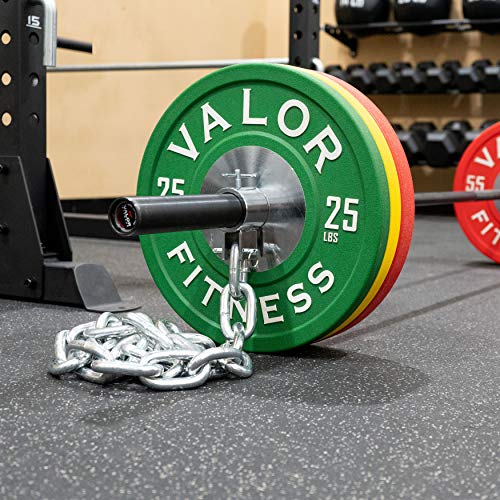 Valor Fitness Steel Weight Lifting Chains with Collars for Power Lifting Weightlifting Strength Training – Squats Bench Press Workout Dips Pushup