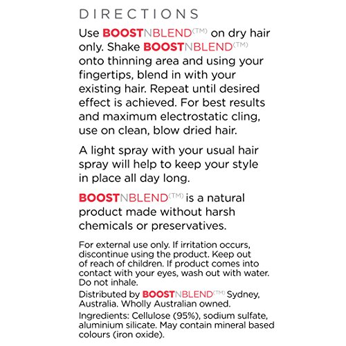 BOOST N BLEND Medium Brown Women's Hair Loss Concealer with magnifying mirror - Thumbnail 7