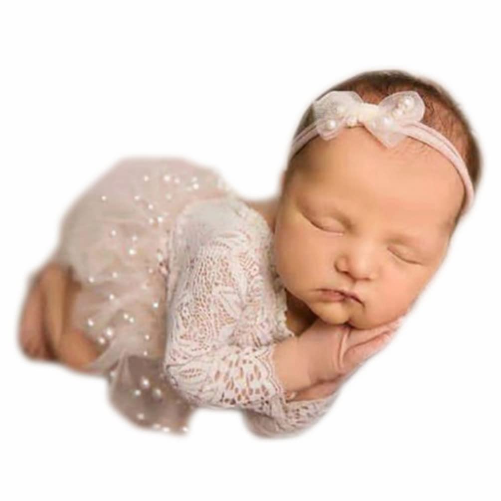 Fashion Cute Newborn Baby Girls Photography Props Headdress Lace Outfits Photo Shoot Props Outfits