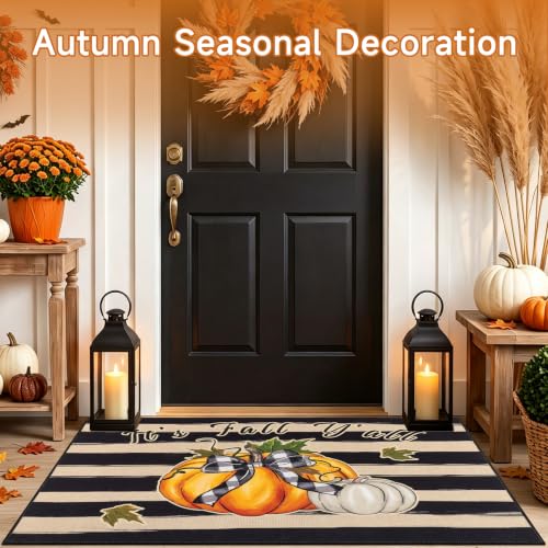 32 x 48 Vaukki Fall Pumpkin Entryway Doormat 8.49 + Free Shipping w/ Prime or on 35+ + 50% Off Code QE4TYGP4 - image 6