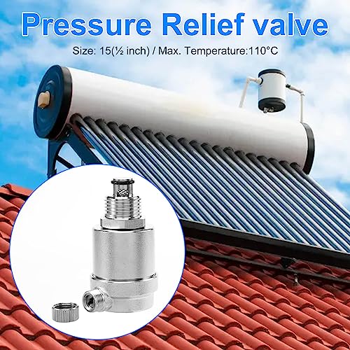 Boerunid 1/2 Edelstahl 304 Automatische EntlüFtung Ventil für Solar Warm Wasserbereiter ÜBerdruck Ventil 10Bar