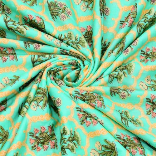 Image of Home Ecstasy 100% Cotton Mulmul Reversible Dohar for Single Bed 210 GSM (56 x 88 inches), Green