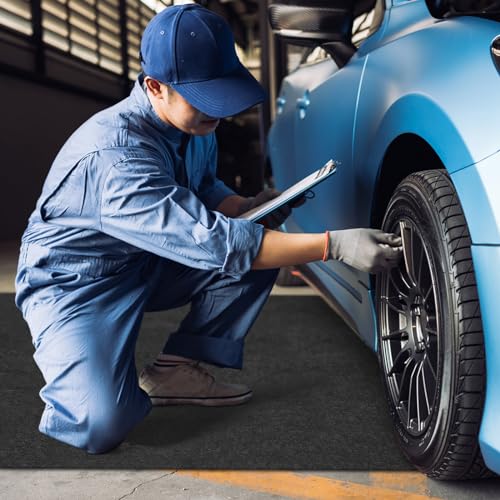 Drydiet 4 Pcs 36 x 72 Inch Garage Floor Mat Under Car Oil Spill Mat Driveway Mats Oil Leak Absorbent Oil Pad Waterproof Mechanic Rubber Backing Layer Folding Oil Catcher Reusable Creeper Protect Floor - Thumbnail 5