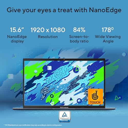 Image of ASUS Vivobook 15, Smartchoice,Intel Core i3 13th Gen 1315U, 16GB RAM, 512GB SSD, FHD 15.6 inch, Touchscreen, Win11, Office 24, M365 Basic (1Y), Quiet Blue, 1.7Kg, X1504VA-E83959WS, Intel UHD iGPU, Laptop