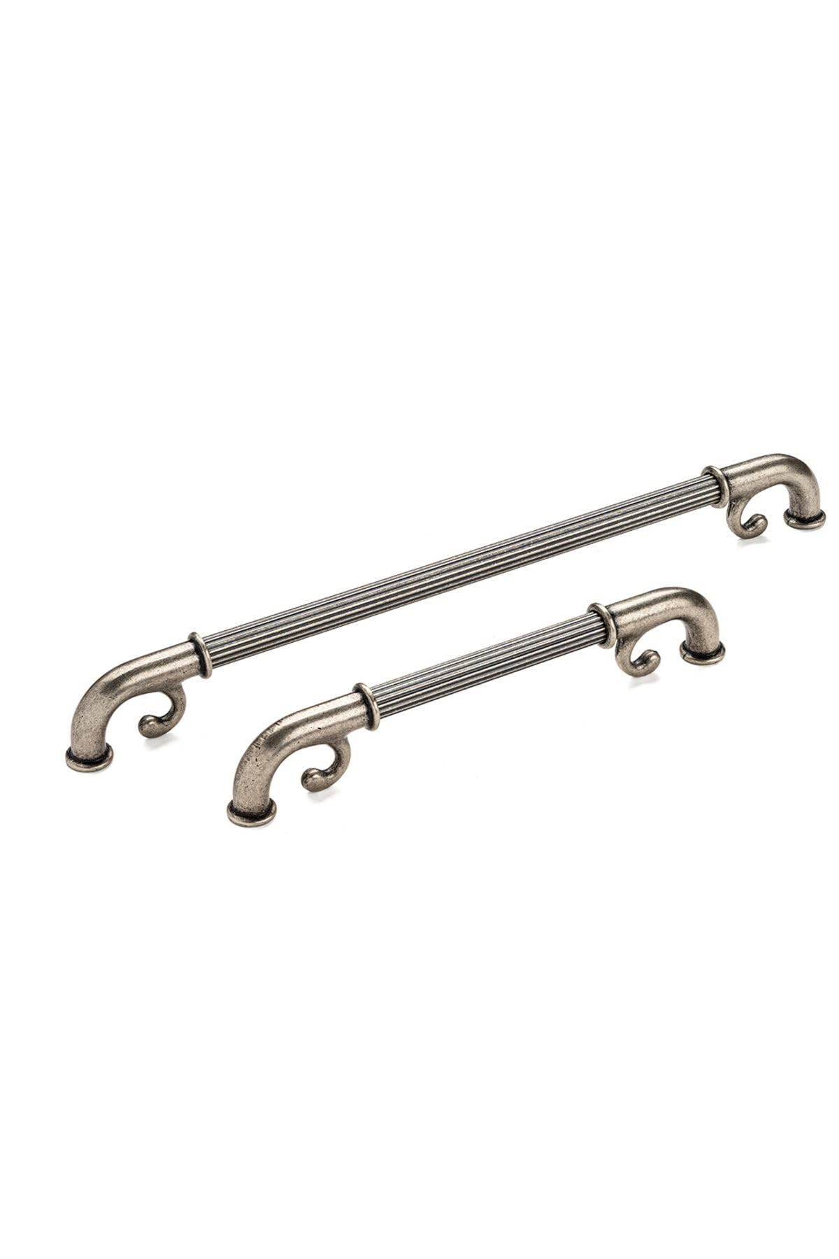 System 4645 Modern Kulp Eskitilmiş Mat Gümüş Renk 320 Mm Antik Gümüş Tek Ebat Ssy4645 0320 Osm-Osm