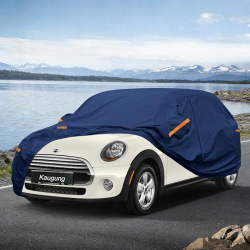 Image of Kaugung Custom Fit Car Cover for MINI Cooper /Cooper S /Hardtop 4-Door F55(2014-2026), Heavy Duty Waterproof All Weather Outdoor Protection, Breathable Full Exterior Cover with Vent, Rain Sun UV Proof