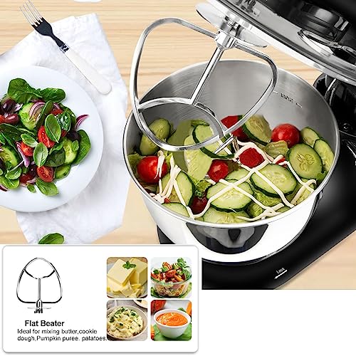 Food Mixer Electric Stand Mixers for Baking with 5L Bowl Cake Mixer 6 Speeds with Pulse Function with K-beater, Dough Hook, Whisk for Cake, Batter, Bread, Desserts and More (Color : Red) - Image 3