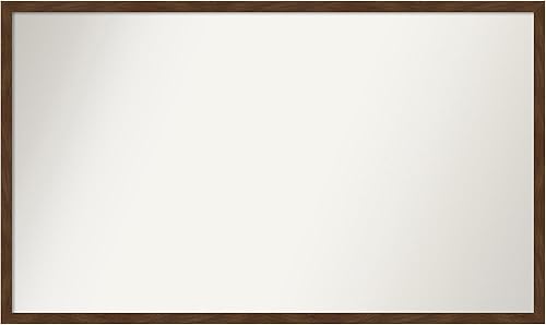 Amanti Art Espejo personalizado, espejo de baño estrecho marrón Carlisle, espejo de pared o espejo de tocador de baño sobre el fregadero (22 x 37