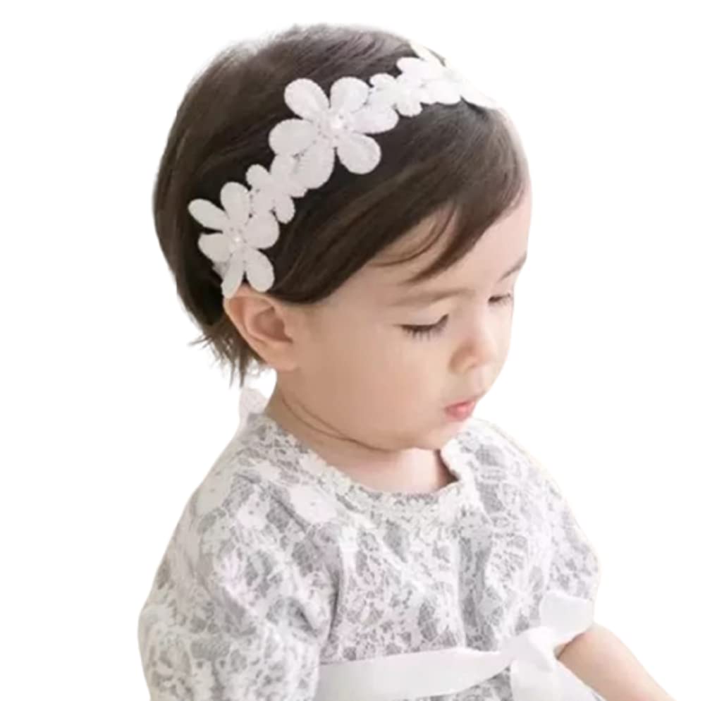 Ziory 1 pc floral headband for baby girls - White (B09Z7ZXBZC) Amazon Price History, Amazon Price Tracker