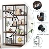 WOLTU Libreria a 6 Scomparti, Scaffale Portaoggetti Autoportante a Scala, Montaggio Flessibile, per Soggiorno, Camera da letto, Ufficio, in Truciolare, Bianco, 90x30x90cm, SK027ws
