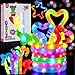 Produktbild NCKIHRKK Pop Tubes Kinder, 12 Stück Fidget Toy Knicklichter Party Set, Leuchtstäbe Kinder Party Mitgebsel Kindergeburtstag, Give Aways Kindergeburtstag Gastgeschenke Pinata Füllung