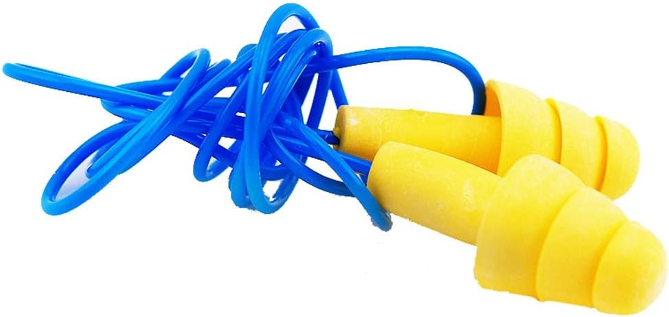 Ear Plugs, Earplug Swimming Otitis Media Waterproof Earplugs with Rope Shampoo Bath Sound Insulation Noise Reduction Mute Earplugs，100 Pairs