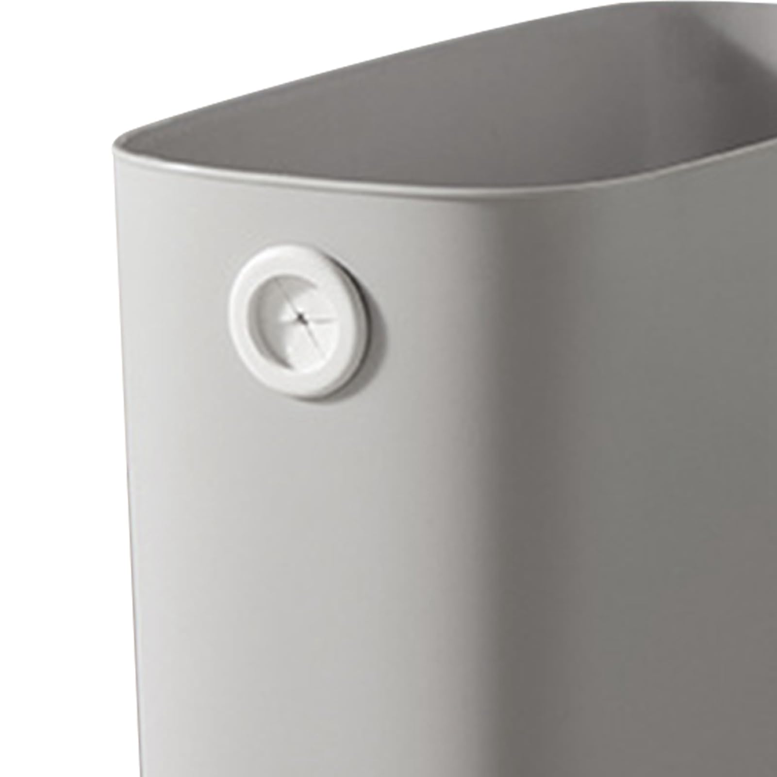 Piccolo Cestino per Rifiuti, 28×27×13cm Cestino Sottile Può Cestino per Rifiuti Rettangolare in Plastica Sottile Cestino Spazzatura per Bagno o Cucina, Letto, Ufficio (Grigio)