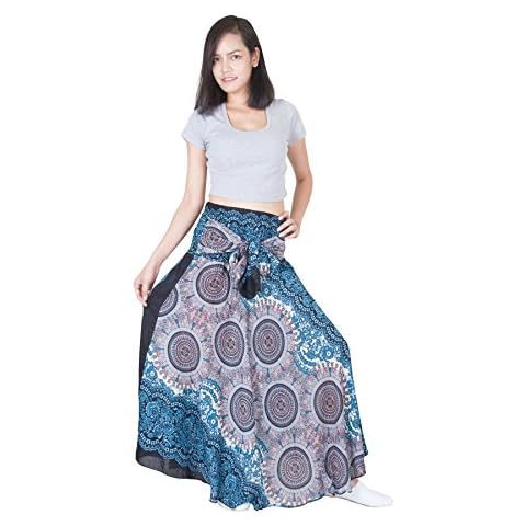Lofbaz Falda Larga Bohemia de Flores Blanco Cover