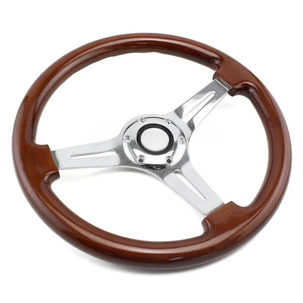 IBNA Volante da Corsa Volante Sportivo da Corsa Universale per Auto da 14 Pollici E 350 Mm Stile retrò