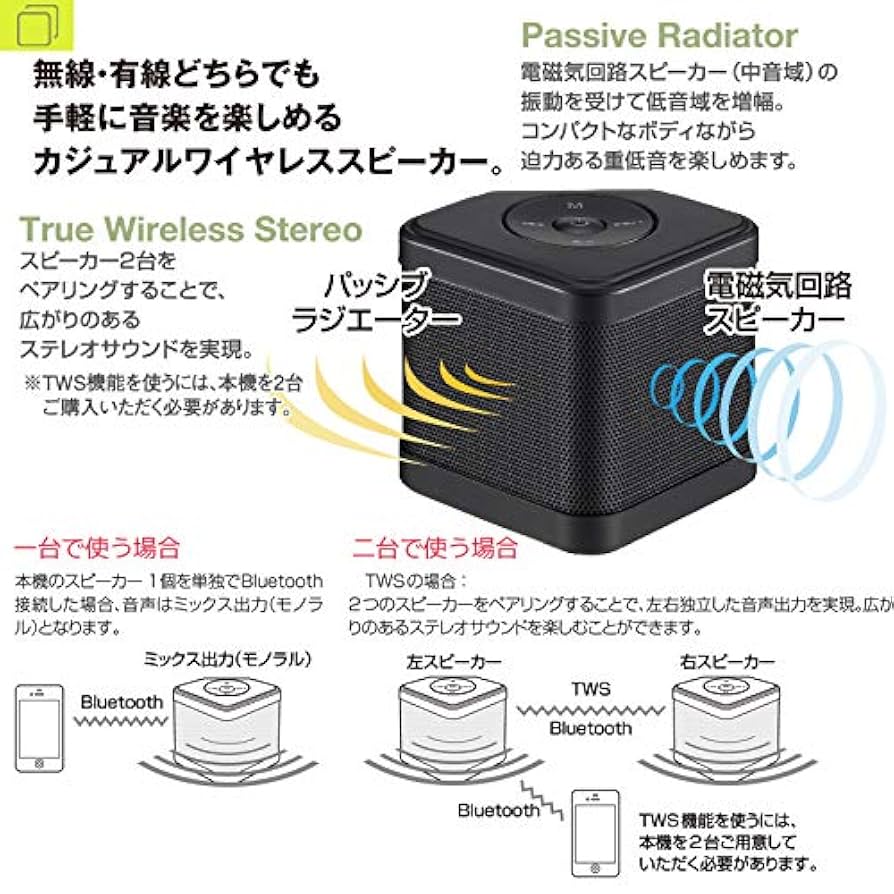 Amazon | オーム電機 AudioComm Bluetoothワイヤレススピーカー