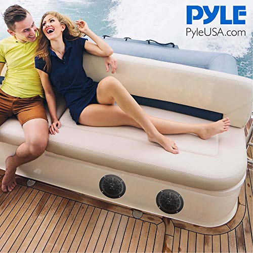 Image of Pyle 4 Inch Dual Marine Speakers - Waterproof and Weather Resistant Outdoor Audio Stereo Sound System with Polypropylene Cone, Cloth Surround and Low Profile Design -1 Pair-PLMR41B(Black) (Pack of 12)