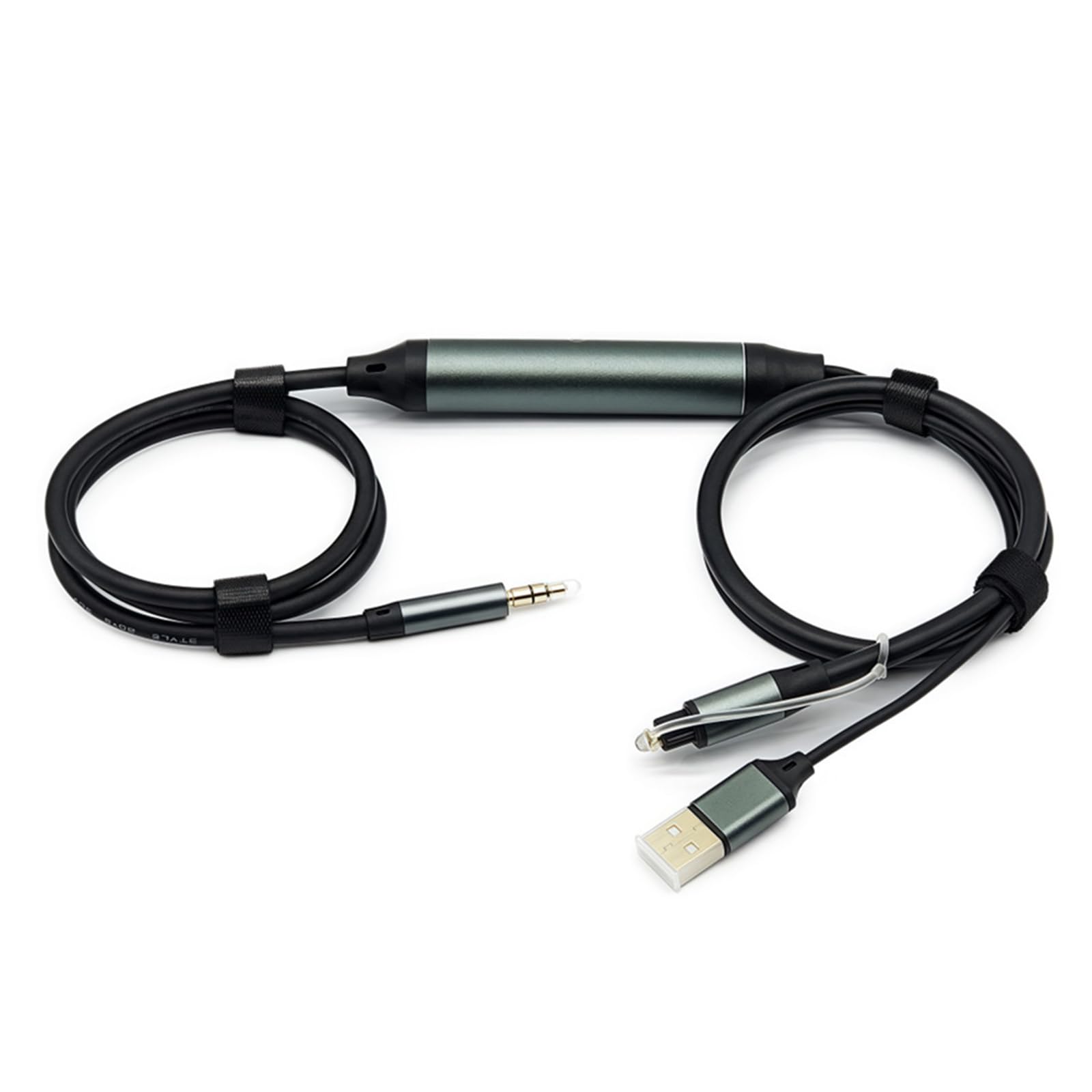 Cable convertidor de sonido digital a analógico DAC USB para dispositivos de audio con jack de 3.5mm 7