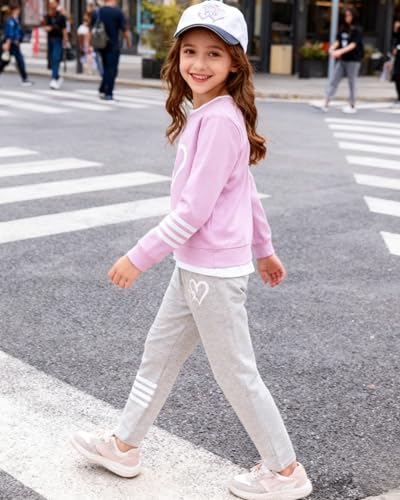 Image of OLMRJKD Kids Toddler Girls Clothes Figure Graphic Drop Shoulder Top Pullover Spotted Print Pants Fall Winter Outfit Set