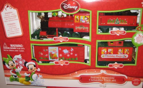 disney battery operated christmas train set