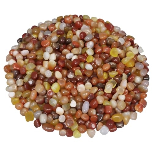 Image of Decorative River Pebbles for Vase Fillers Aquarium Potted Plant Landscaping | Ornamental Gravel Stones, Natural DIY Rocks for Resin Art, Home Garden & Fish Tank Decoration (Three Colors,2 Pounds)