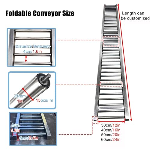 Convoyeur industriel pliable gravitaire extensible pour camion