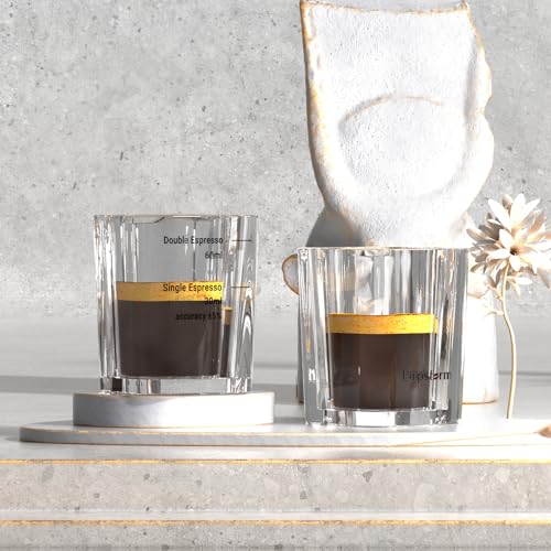 Empstorm Glass Espresso Cups, Insulated Glass Coffee Cups, Coffee Mugs, Transparent Borosilicate Glass Cups, Lightweight - Image 3