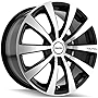 Touren TR3 Black/Machined Face/Machined Lip Wheel with Alloy Steel (17 x 7. inches /110 x 110 mm, 40 mm Offset)