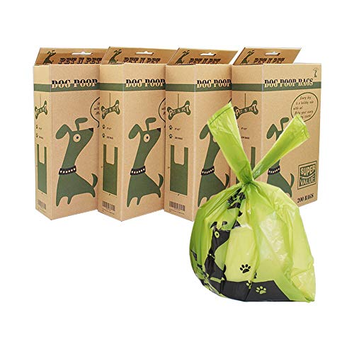PET N PET Poop Bags 800 Counts Unscented, Dog Poop Bags with Easy Tie Handles Earth-Friendly Dog Waste Bags, Cat Litter Bags 8 x 15 inch, Completely Leak Proof, Easy Dispensing
