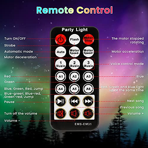 LED-discobal bluetooth, SOLMORE LED-lichteffecten feestverlichting muziekspeler RGB-disco-magische bal met… - Image 7