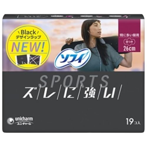 ソフィ SPORTS260羽つき 19枚 ×8 日用品 生理用品 ナプキン ずれに強い スポーツ用 ユニチャーム