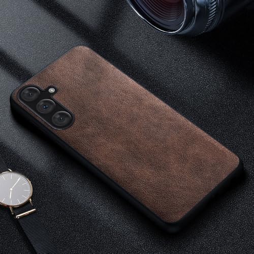 Housse café en cuir pour Samsung Galaxy S23 Plus et série S22 S24