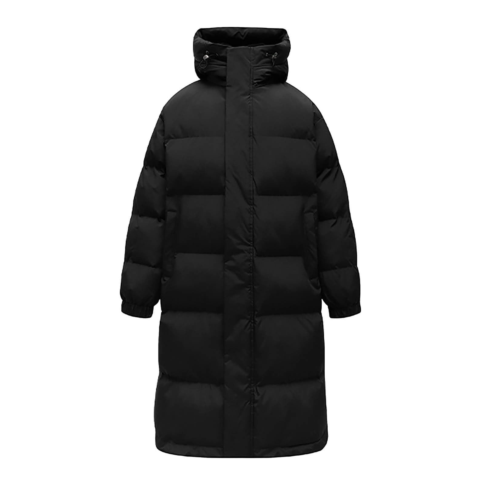 Giubbino Uomo Invernale, Giubbotto Piumino Uomo con Zip Taglie Forti Invernale Giacca con Cappuccio Jacket Antivento Casual Piumino Sportivo Giubbino Giubbotto Calda Parka Giacca Softshell Uomo