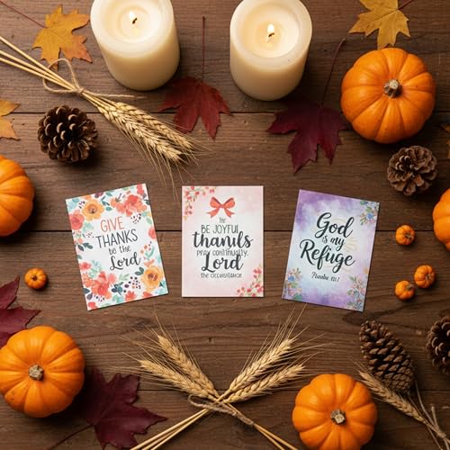 Image of Bible Pocket Cards - Christmas & Thanksgiving Gift Pack (30 Cards) | 2.5x3.5 Inches | Inspirational Scripture Verse Wallet Size for Daily Devotion, Prayer, Church & Faith Gifts