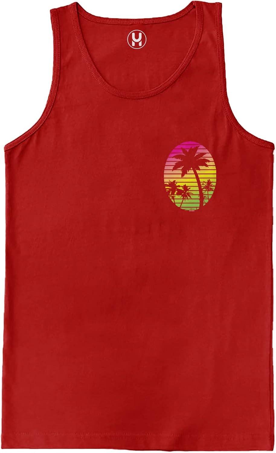 Haase Unlimited Palm Tree Scene - Vacation Tropical Men's Tank Top : Clothing, Shoes & Jewelry