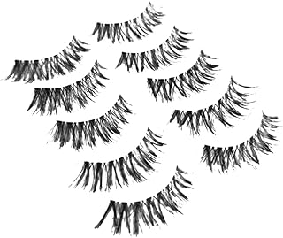 Beatifufu 5 Pares De Cílios Postiços Naturais Cílios Densos Práticos Cílios Postiços Encaracolados Cílios Postiços Cílios Postiços Naturais Cílios Postiços Seção Transversal Estender Cílios