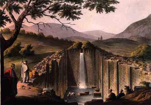 Peinture sur toile fontaine de Siloé pour habiller un mur nu
