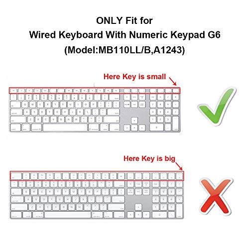 Couvre-clavier Apple avec pavé numérique filaire USB pour iMac G6 de bureau - 2