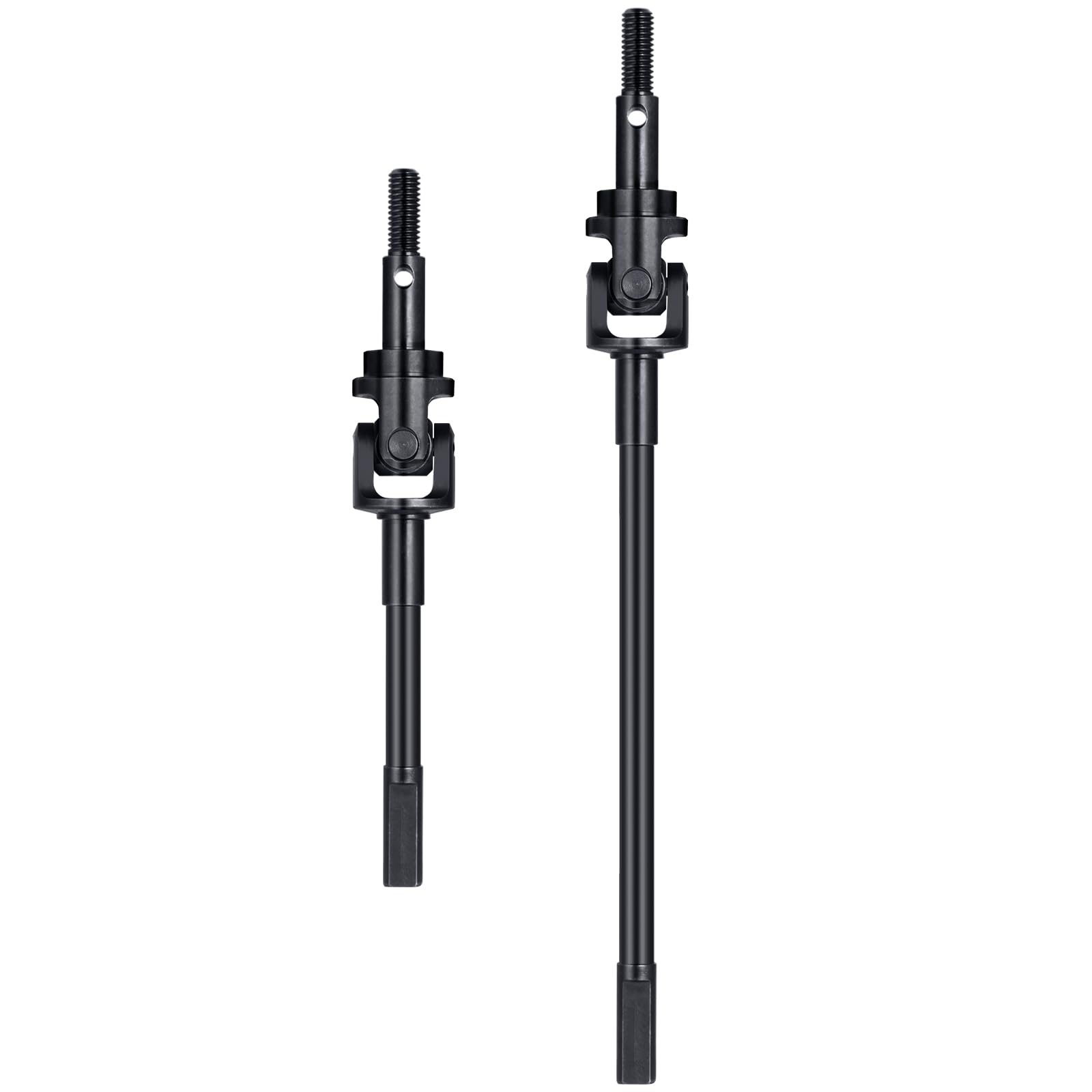 MORFUM Hard Steel RC Front or Rear Axle Shafts Drive Shafts CVD Axle Compatible with Axial SCX6 AXI05000 1/6 RC Crawler Car Upgrade Part (Front Axle Drive Shaft)