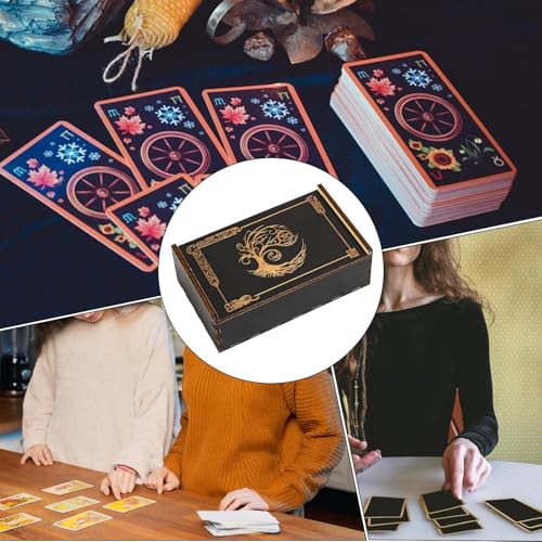 Boîte à bibelots Astrologys en bois pour boucles d'oreilles