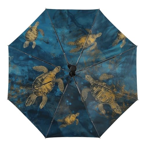 Parapluie pliant automatique Sea Turtle ACEPrints robuste et compact