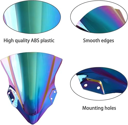 Miniatura 8 de Aoicils Parabrisas doble burbuja para Ninja 250 400 EX400 2018 2019 2020 2021 2022 (oscuro iridio)